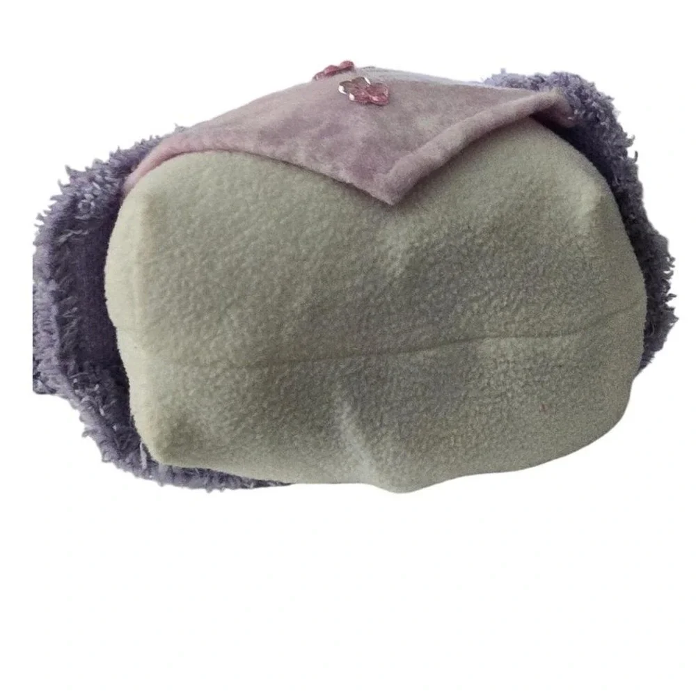 Easter Bunny Decorative Plush Purple Jacket Pink Hat Sequins 18 Inch Bean Bottom